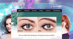 Desktop Screenshot of millasbeauty.com