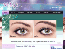 Tablet Screenshot of millasbeauty.com